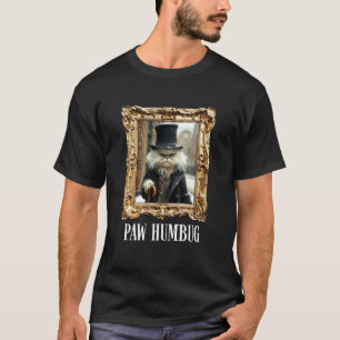 Paw Humbug Rolig Katt Jul Djur Högtidlig Fancy F T Shirt