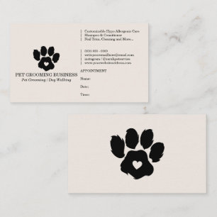 Paw Minimal Ivor Husdjur Varumärkesmöte Påminnelse Visitkort