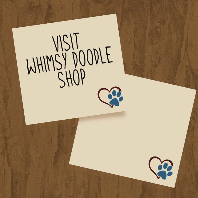 Paw n' Heart Hund Kärlek 3" x 3" Post-it® Notes Post-it Block (Skapare uppladdad)