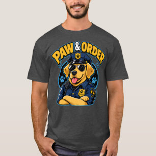 Paw & Order Hund Polis PNG, Rolig K9 Hund Sublimat T Shirt