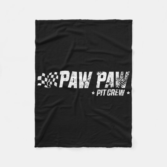 Paw Paw T Crew Race Car Birthday Family Racing  Fleecefilt (Framsidan)