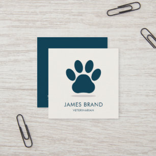 Paw Print Animal Care Fyrkantigt Visitkort