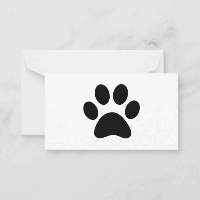 PAW PRINT ANTECKNINGSKORT (Framsida)