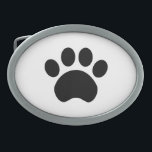 Paw Print Bälte Buckle<br><div class="desc">Tass, tryck, katt, hund, valp, kattunge, djur, älskare, symbol, söt, svart, gris, ägare, söt</div>
