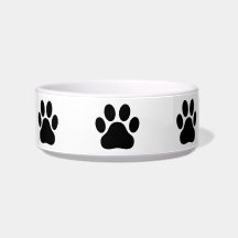 Paw Print Ceramic Pet Bowl