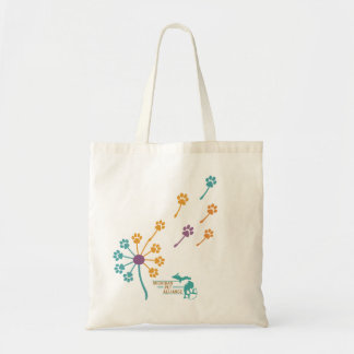Paw Print Dandelion Tote Bag Tygkasse