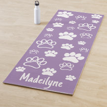 Paw Print Doga-Handwrite Monogram-Prana Lila
