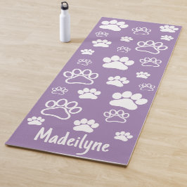 Paw Print Doga-Handwrite Monogram-Prana Lila
