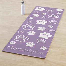 Paw Print Doga Modern Monogram-Prana Lila