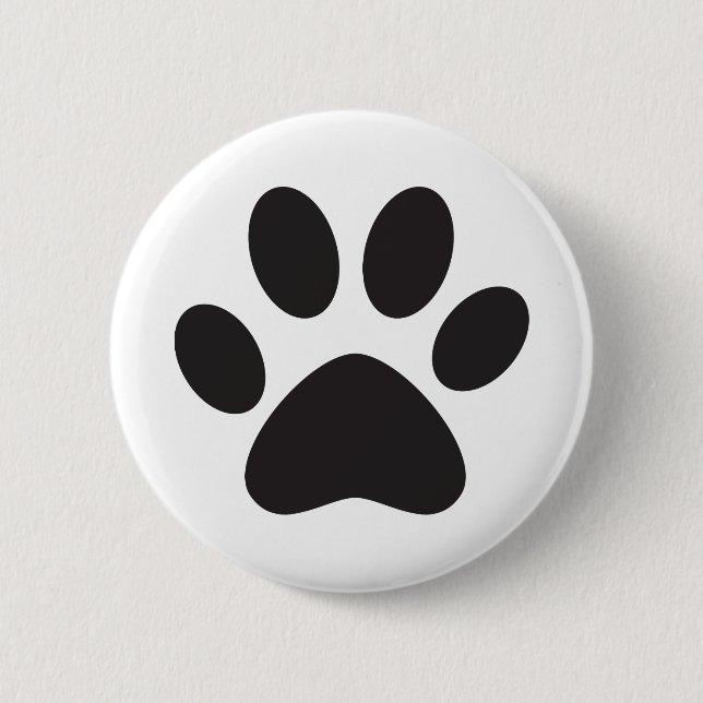 Paw Print Hund Cat Animal Pet Foot Puppy Knapp (Framsida)