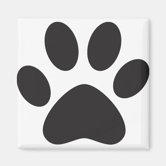 Paw Print Hund Cat Animal Pet Foot Puppy Magnet (Framsidan)