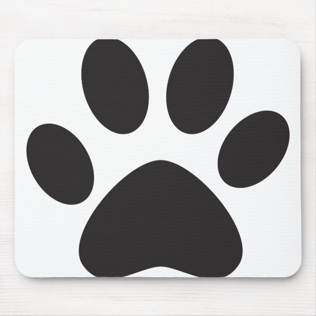 Paw Print Hund Cat Animal Pet Foot Puppy Musmatta (Framsidan)