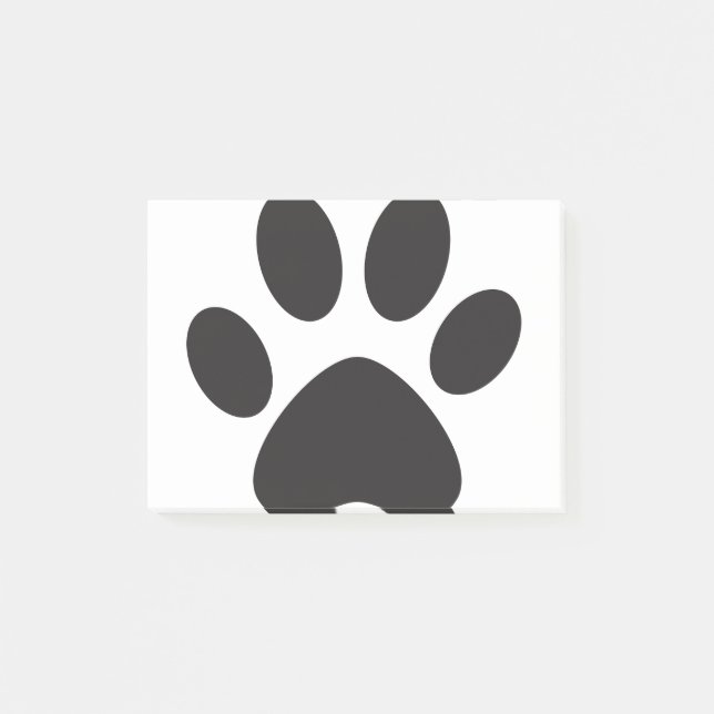 Paw Print Hund Cat Animal Pet Foot Puppy Post-it Block (Framsida)