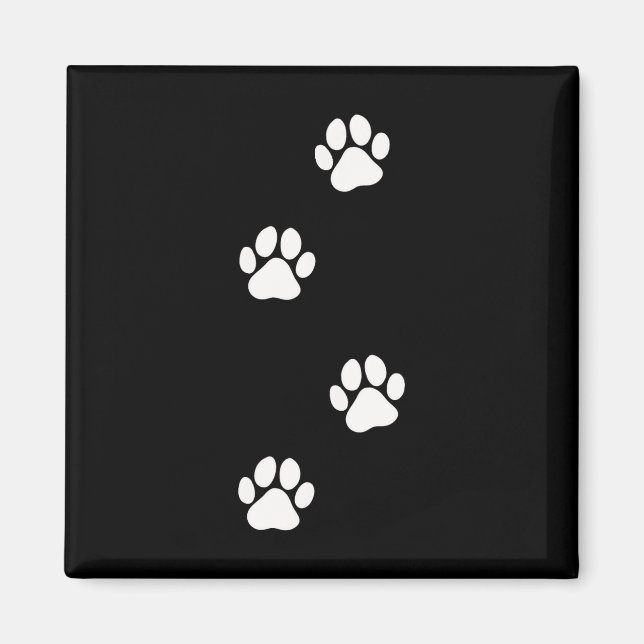 Paw Print Hund Cat-Djurälskare Magnet (Framsidan)