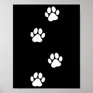 Paw Print Hund Cat-Djurälskare Poster