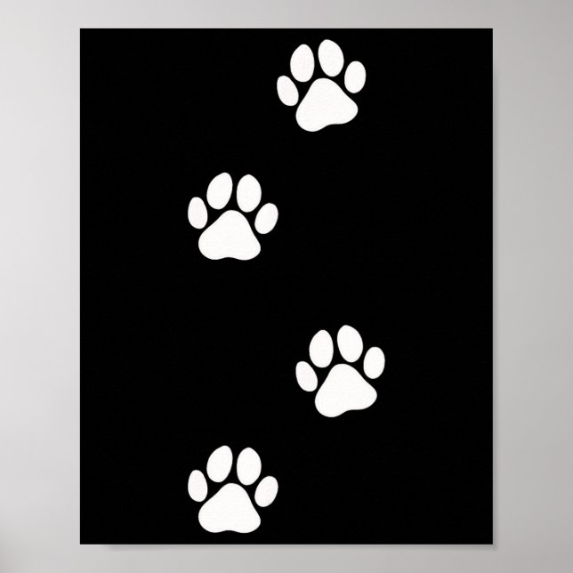 Paw Print Hund Cat-Djurälskare Poster (Framsidan)