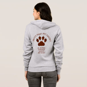 Paw Print in Brown with Business Namn LIGHT T Shirt