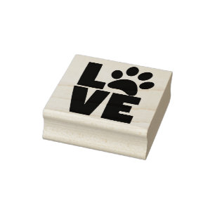 paw print kärlek art frimärke stämpel