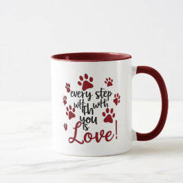 Paw Print Kärlek Mugg