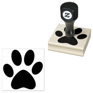 Paw Print Lämnat Pet Cat Hund Simple Large Stämpel