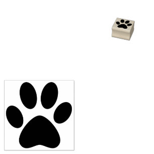 Paw Print Lämnat Pet Cat Hund Simple Small Stämpel
