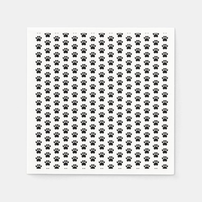 Paw Print Mönster Napkins Pappersservett (Framsidan)