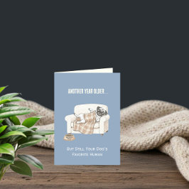 Paw Print Pattern Birthday Card Kort