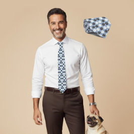 Paw Print Pattern Silver Blue Slips