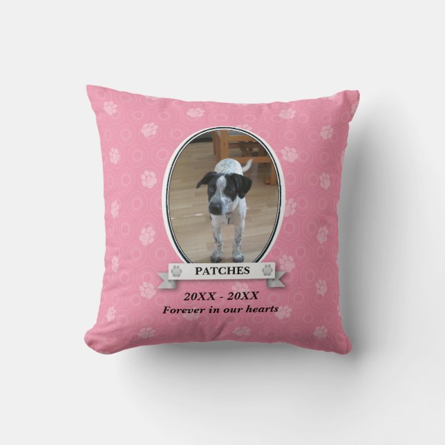 Paw Print Pet Memorial American MoJo Pillow Kudde (Framsida)