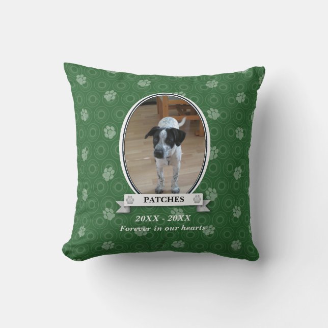 Paw Print Pet Memorial American MoJo Pillow Kudde (Framsida)