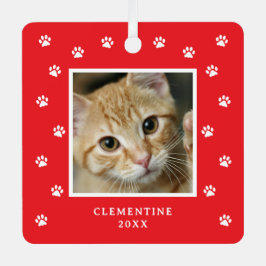 Paw Print Pet Photo Christmas Julgransdekoration
