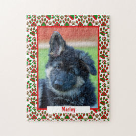 Paw Print Pet Photo Personlig Puzzle Pussel