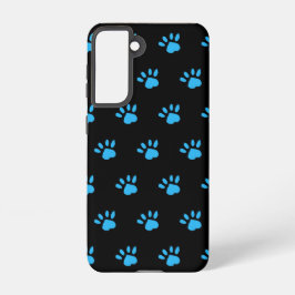 Paw Print Phone Case (svart och blå)