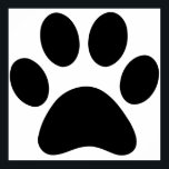 PAW PRINT POSTER<br><div class="desc">Hjärt,  kärlek,  hundar,  silhuett,  ras,  husdjur,  lakshund,  hund,  gulddodle,  baby</div>