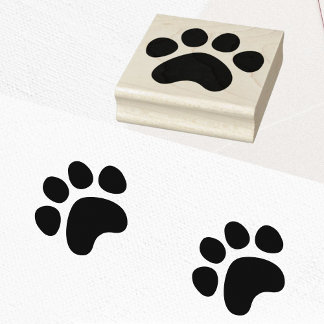 Paw Print Rubber Frimärke Stämpel