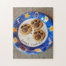 Paw Print Santa Cookies Puzzle, 11" x 14", 252 pcs Pussel