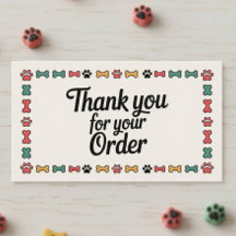 Paw Print Small Business Thank You Business Card