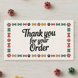 Paw Print Small Business Thank You Business Card Visitkort