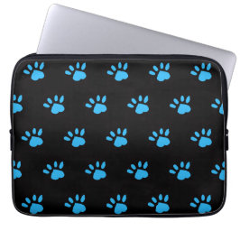 Paw Print Tablet Fodral (svart och blå)