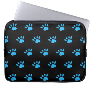 Paw Print Tablet Fodral (svart och blå)