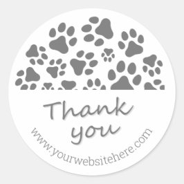Paw Print Tack Small Hund Business Stickers Runt Klistermärke