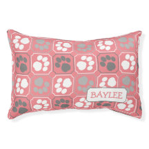 Paw Print Tile Mönster med Namn