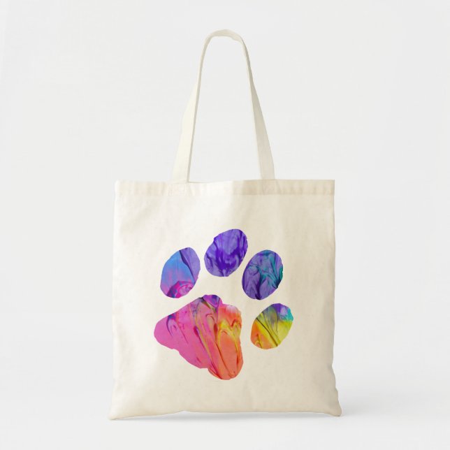 Paw Print Toot Bag Tygkasse (Framsidan)
