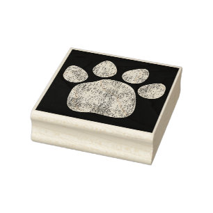 Paw Print Tote Rubber Frimärke Stämpel