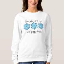 Paw Print Winter Snowflake Puppy Kisses T Shirt