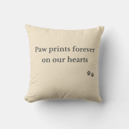 Paw Prints Forever Pet Memorial Pillow Kudde