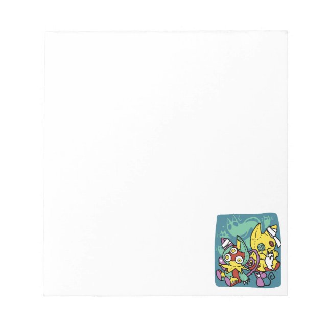 Paw-sitively Frightful | Monstrous Cats Halloween  Anteckningsblock (Framsida)