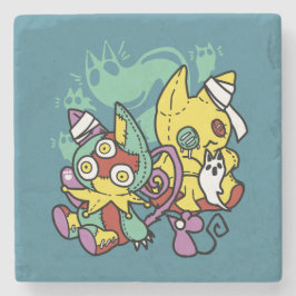 Paw-sitively Frightful | Monstrous Cats Halloween Stenunderlägg