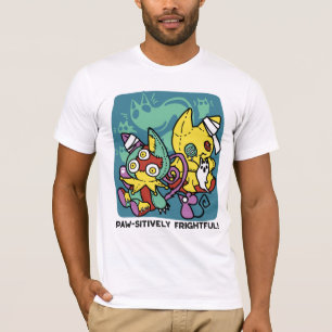 Paw-sitivt Rädande Monstrosa Katter Halloween T Shirt