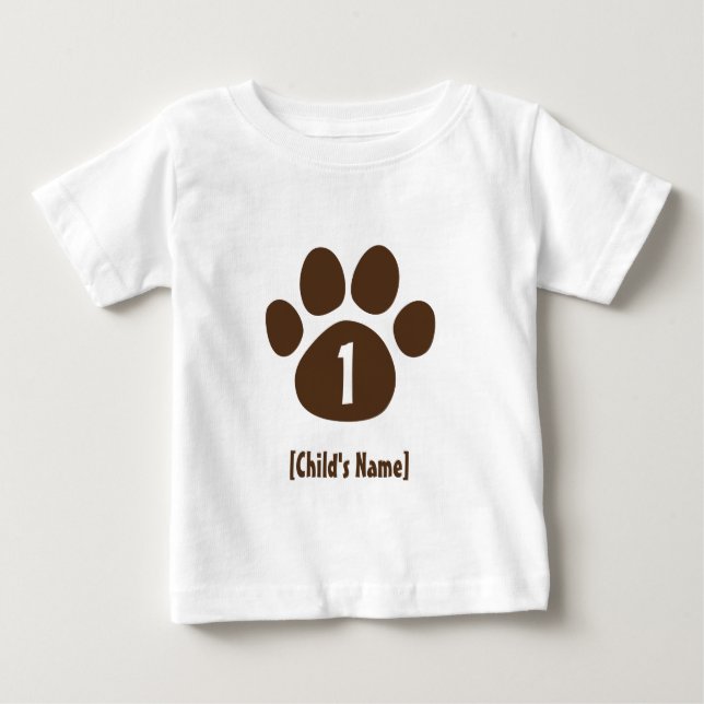 Paw Skriv ut födelsedag T-shirt (Framsida)